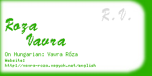 roza vavra business card